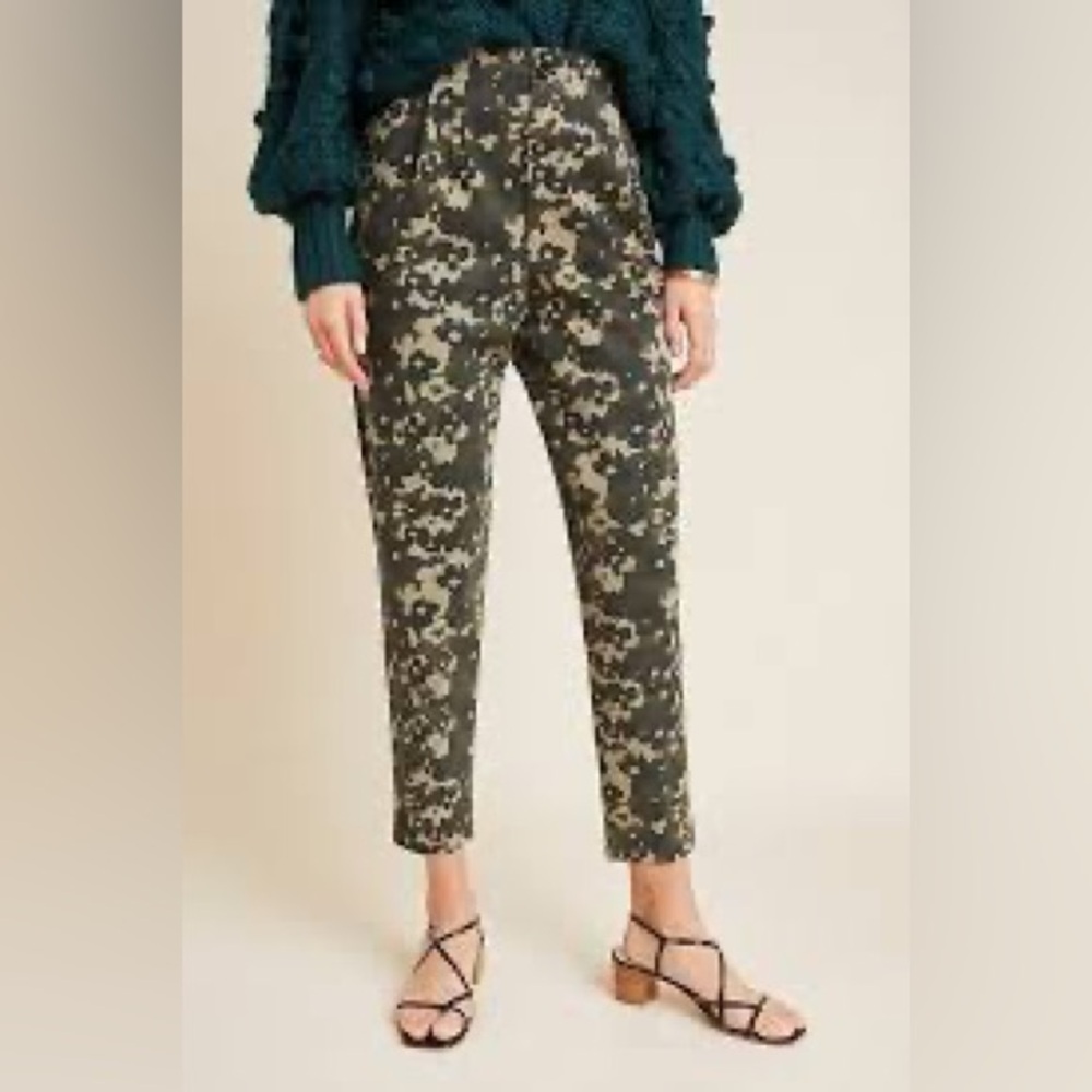 Anthropologie Floral Camo Pants L